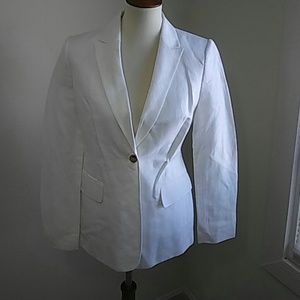 Calvin Klein Oversized Linen Blazer Gold Button